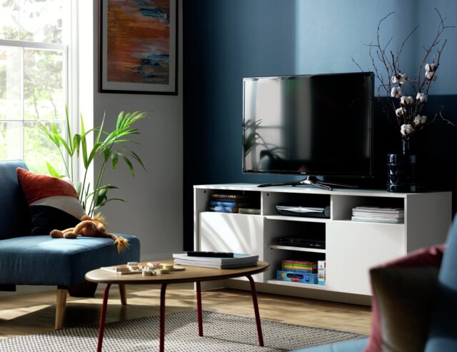Habitat Turin 2 Door Extra Large TV Unit - White