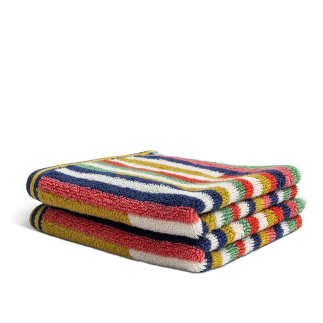 Habitat 60 Klee Stripe Face Cloth 2pk by Margo Selby - Multi