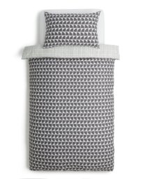 Habitat Kids Monochrome Geo Grey Bedding Set - Single
