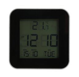 Habitat LCD Display Digital Alarm Clock - Silver