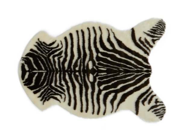 Habitat Zebra Faux Fur Cut Pile Rug - 60x90cm