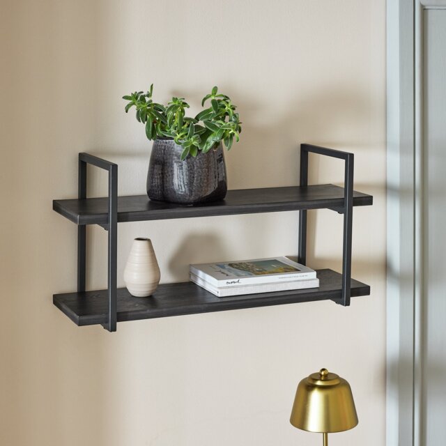 Habitat Nomad 60cm Wall Shelf - Black