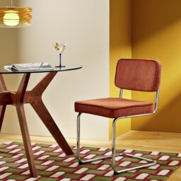 Habitat Enzu Metal Dining Chair - Rust