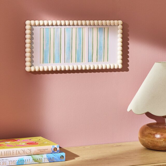 """Habitat Bobble Triple Multi Photo Ivory Picture Frame - 4x6"""""""