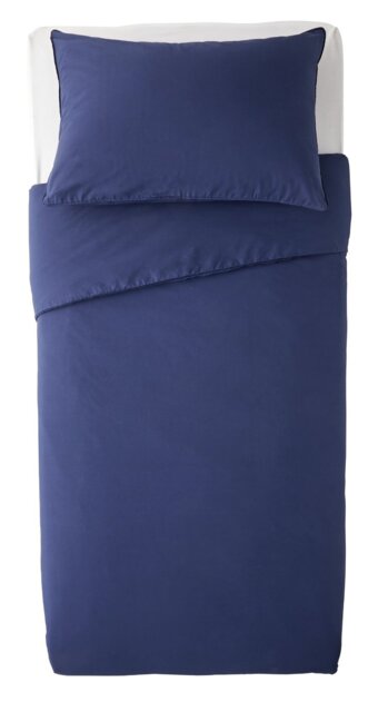 Habitat Cotton Rich 180 TC Plain Navy Bedding Set - Single