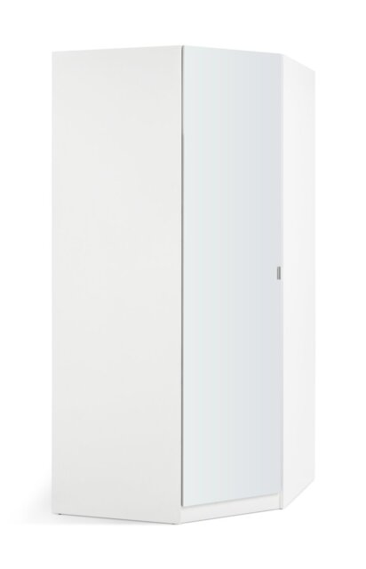 Habitat Munich Corner 1 Door Mirror Wardrobe - White
