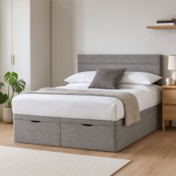 Millbrook Miller Kingsize Fabric End Lift Ottoman Bed - Grey