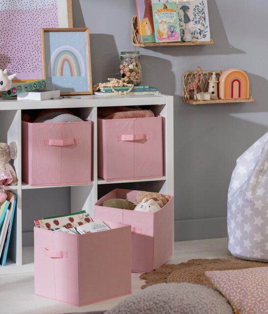 Argos Home Set of 4 Storage Boxes - Pink