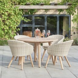 Pacific Cabon 4 Seater Rattan Effect Patio Set - Natural