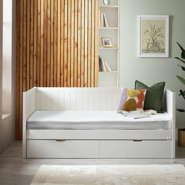 Habitat Axel Trundle Day Bed with 1 Drawer - White