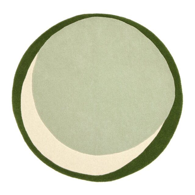 Habitat Archive Abstract Circle Wool  Rug-120x120cm