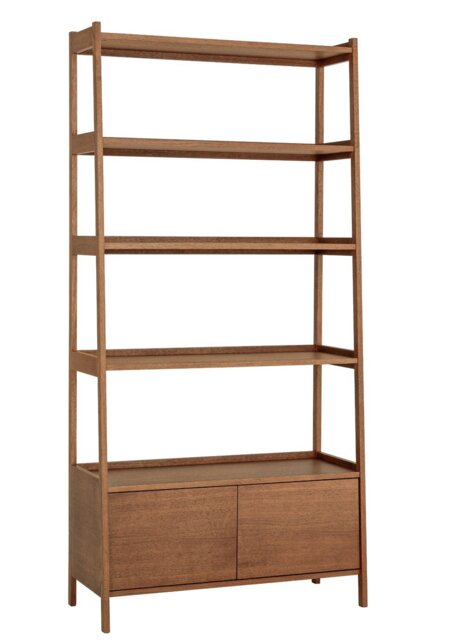 Habitat Marston Oak Veneer Bookcase - Walnut Stain