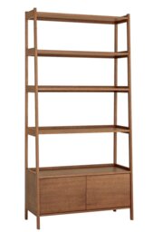 Habitat Marston Oak Veneer Bookcase - Walnut Stain