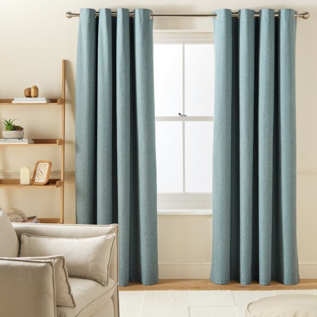 Habitat Blackout Eyelet Curtains - Ocean Blue - 117x183cm