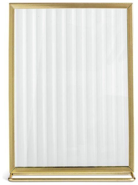 """Habitat Gold Reeded Glass Metal Picture Frame - 4x6"""""""