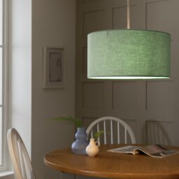 Habitat Green Linen Easy Fit Lampshade -35cm