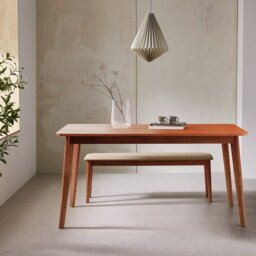 Habitat Skandi Walnut Veneer 6 Seater Dining Table