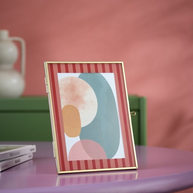 """Habitat Pink & Red Metal Frame - 5x7"""""""