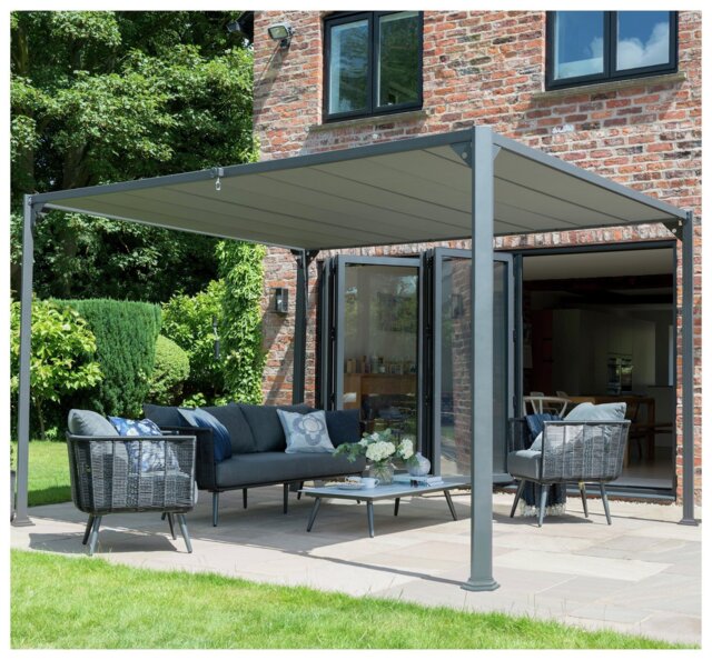 Norfolk Leisure Pandora 3m x 3m Garden Gazebo - Grey