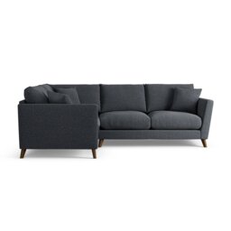 Habitat Lomond Left Hand Corner Sofa - Charcoal - Dark Leg