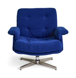 Habitat Dawson Fabric Swivel Chair - Blue