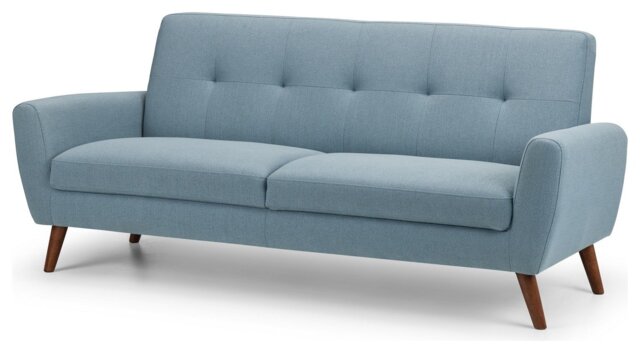 Julian Bowen Monza Fabric 3 Seater Sofa - Blue