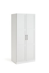 Habitat Munich Panelled 2 Door Wardrobe - White