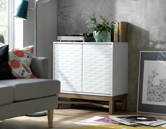 Habitat Zander Textured Small Sideboard -White