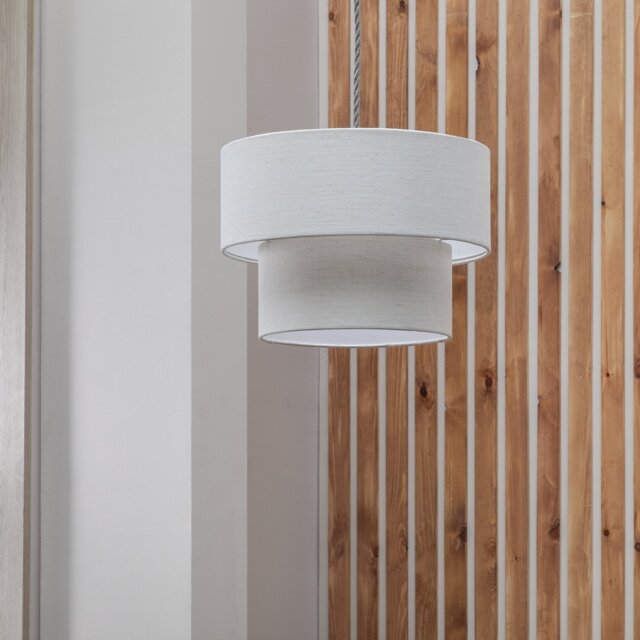 Habitat Natural 2 Tier Easy Fit Lampshade - 35cm