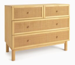 Habitat Simone Rattan 4 Drawer Chest - Pine