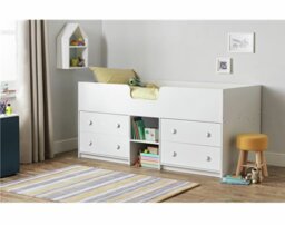 Habitat Jackson Storage Mid Sleeper Bed - White
