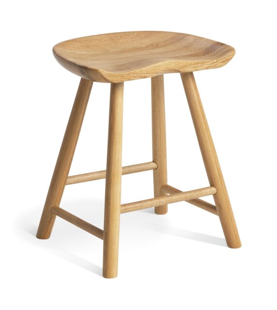 Habitat Barnwell Oak Short Stool - Natural