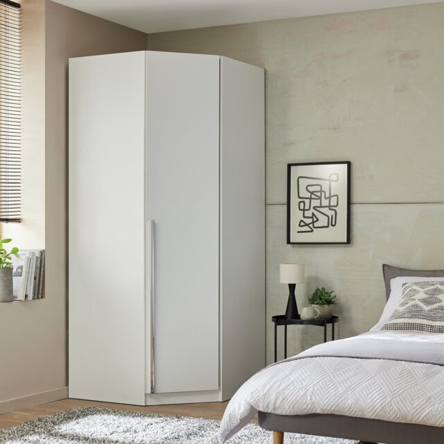 Habitat Munich Corner 1 Door Wardrobe - White