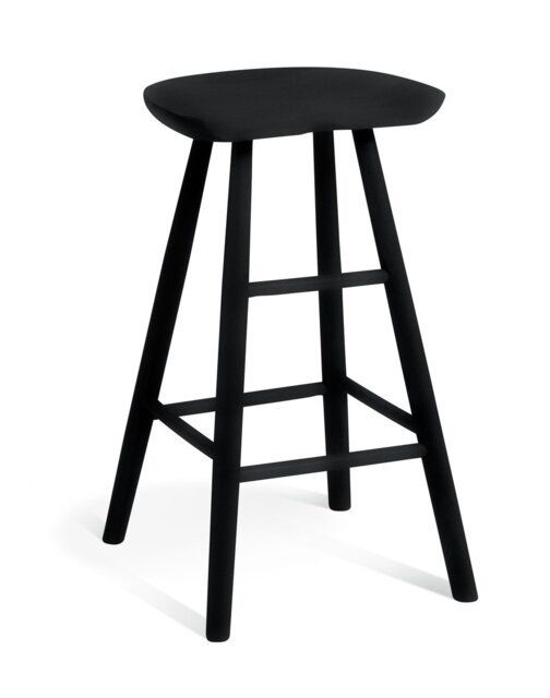Habitat Barnwell Oak Tall Stool - Black