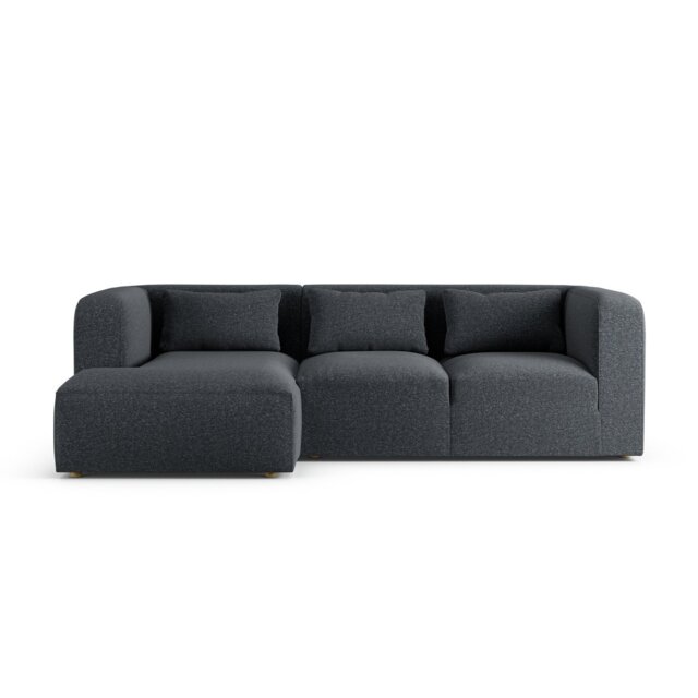 Habitat Lars Left Hand Corner Sofa - Charcoal - Ash Leg