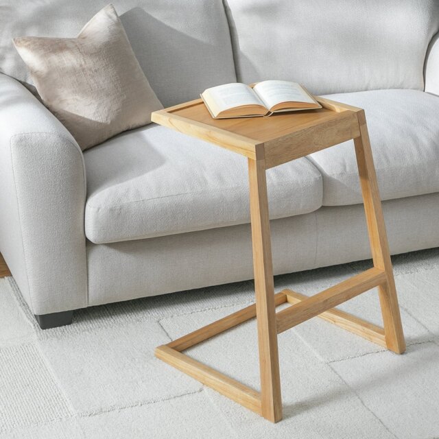 Habitat Calvin C-Shape Side Table - Natural