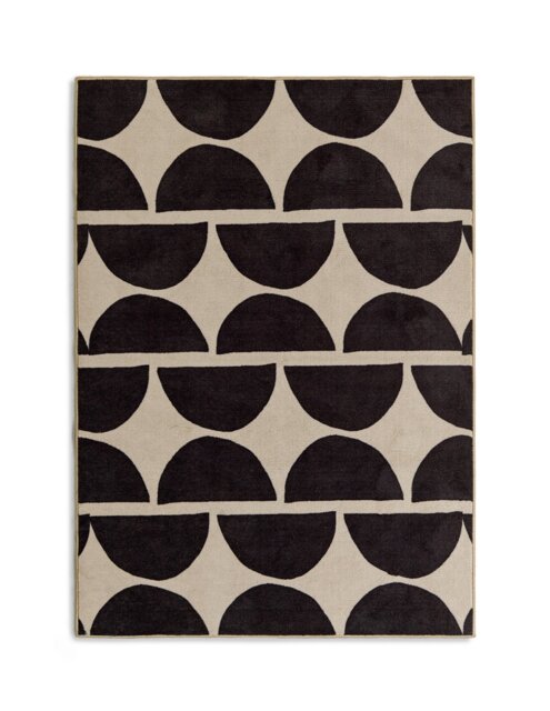 Habitat Mid Century Mini Geo Grey & White Cut Pile Rug