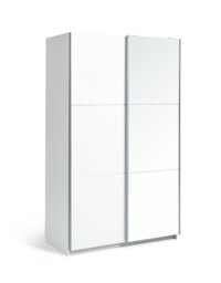 Habitat Holsted Half Mirror 120cm Sliding Wardrobe -White