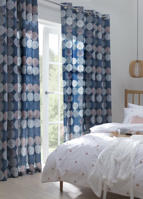 Habitat Skandi Spot Eyelet Curtains - Multi - 168x229cm