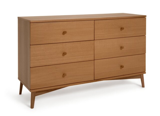 Habitat Kirk Oak 6 Drawer Chest - Natural