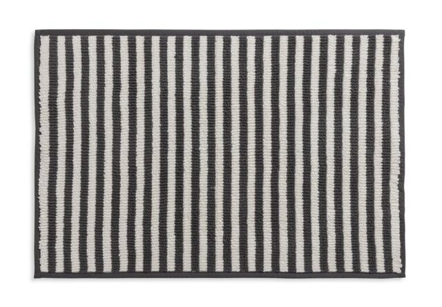 Habitat Grey Stripe Bath Mat