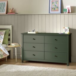 Habitat Brooklyn 6 Drawer Chest - Green