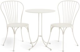 Habitat Elara 2 Seater Metal Garden Bistro Set - White