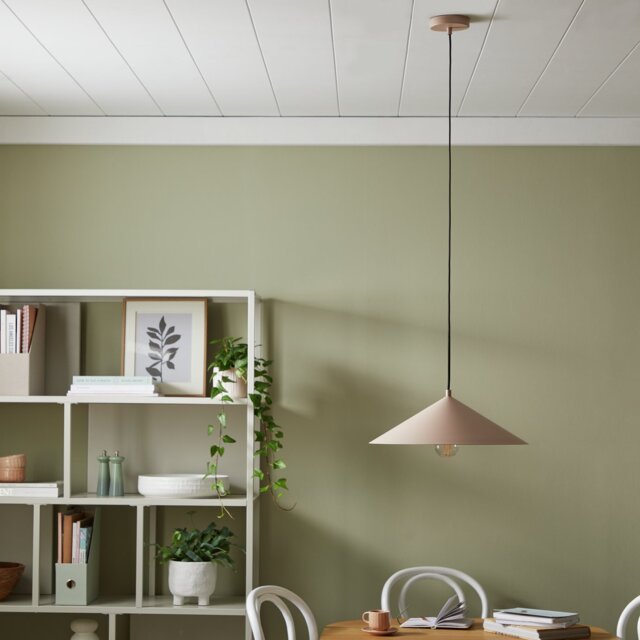 Habitat Cone Large 39cm Metal Ceiling Pendant Light - Rose