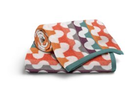 Habitat Brights Geo Tufted 2 Pack Hand Towel - Multicolour