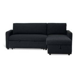Habitat Enia Boucle Fabric Right Hand Storage Corner Chaise Sofa Bed - Grey