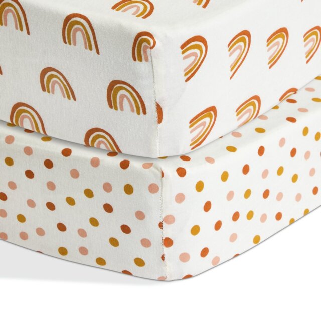 Habitat Cotton Rainbow Twin Nursery Fitted Sheet - Moses