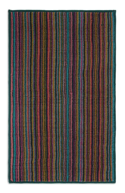 Habitat Cotton Skinny Bright Stripe Bath Mat - Multicoloured