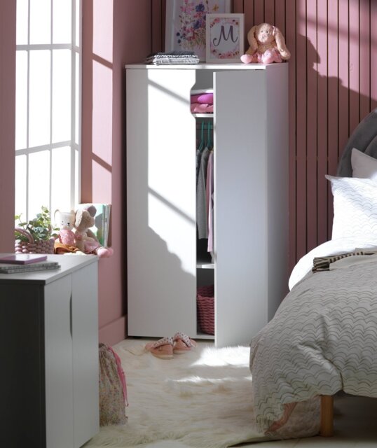 Habitat Pod 2 Door Short Wardrobe - White