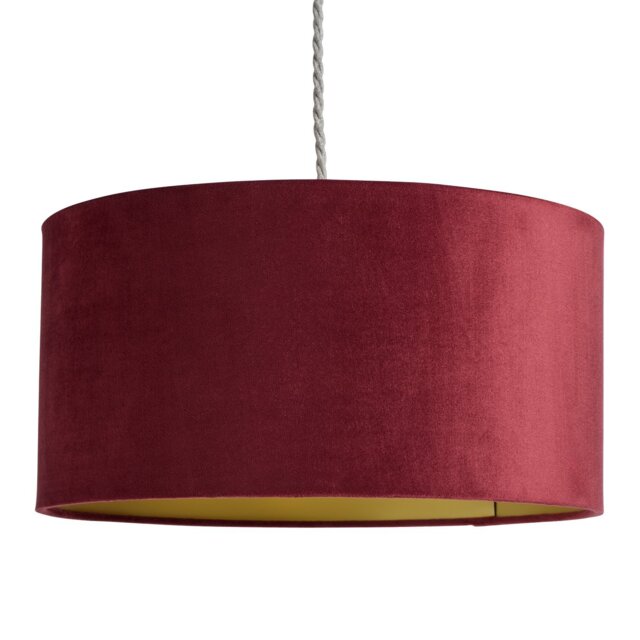 Habitat Cherry Velvet Easy Fit Lampshade - 40cm